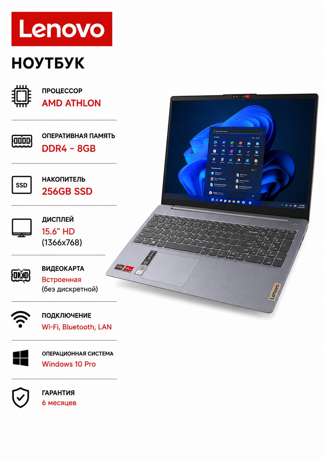 Lenovo AMD ATHLON 8/256 ноутбук